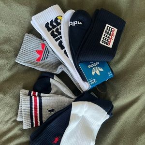 Assorted Adidas and Polo socks bundle (6 pairs)